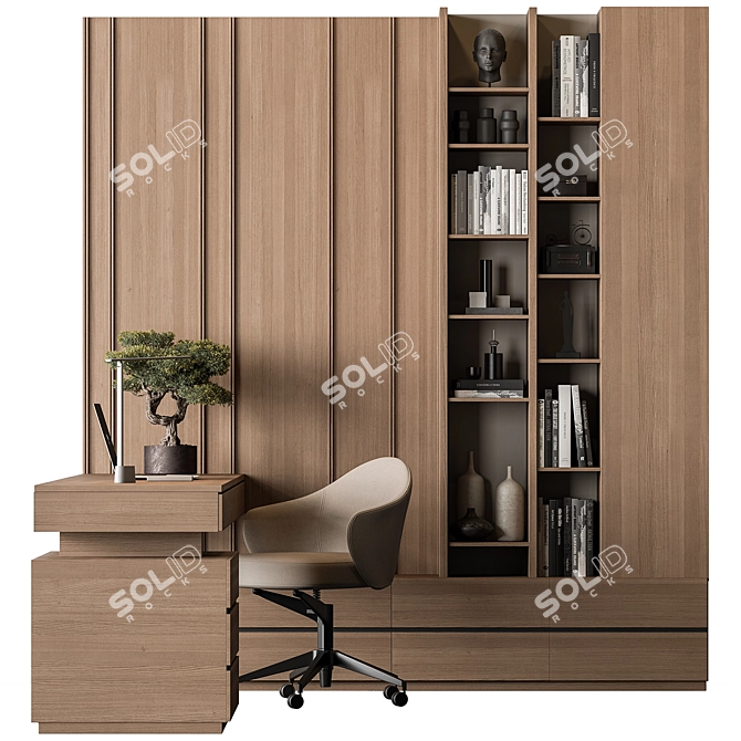 Modern Office Furniture Set 3D model image 1