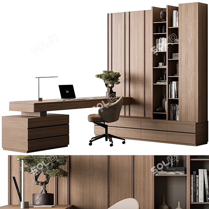 Modern Office Furniture Set 3D model image 3