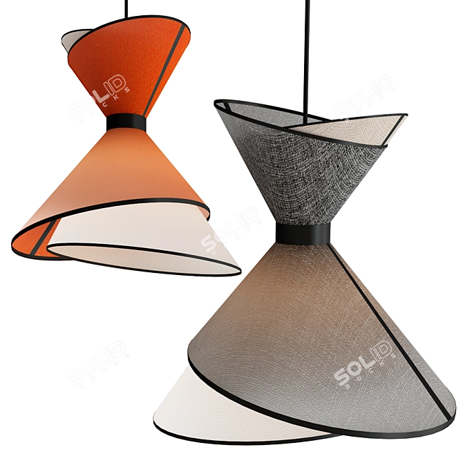 Kimono Grand LED Fabric Lamp 3D model image 1