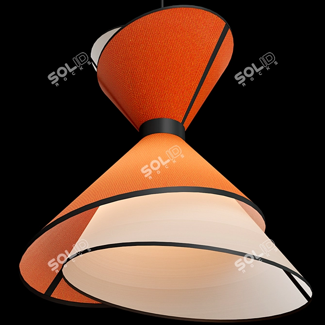 Kimono Grand LED Fabric Lamp 3D model image 3