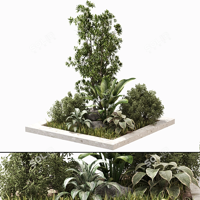 Outdoor Plant Set 01: Vibrant Greenery 3D model image 1