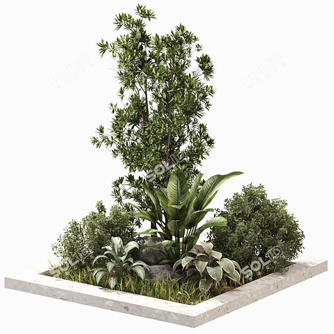 Outdoor Plant Set 01: Vibrant Greenery 3D model image 2