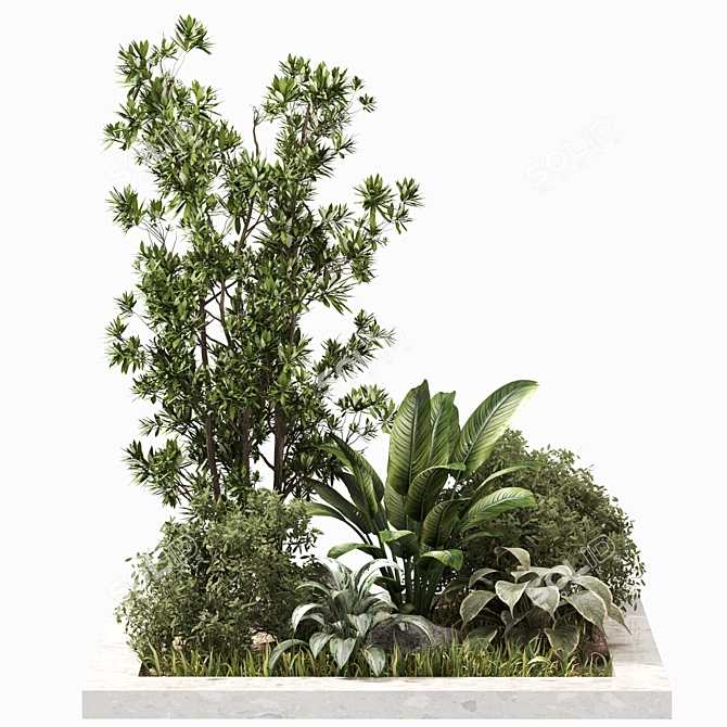 Outdoor Plant Set 01: Vibrant Greenery 3D model image 5