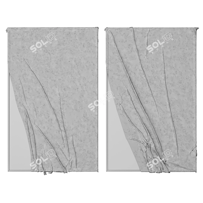 Fabric Folds Wall Panel 3D model image 5