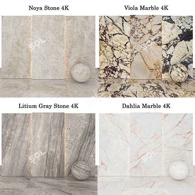 Marble 120 Texture Collection Bundle 3D model image 2