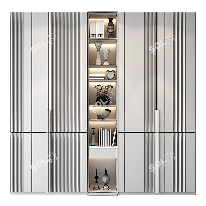 Large Wardrobe Decor 2015 Set 3D model image 3