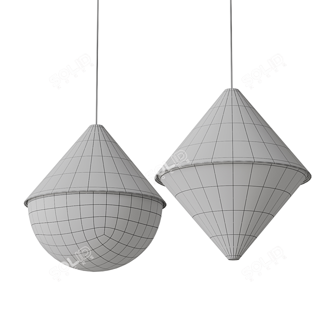 Modern Corner Design Cone Light 3D model image 4