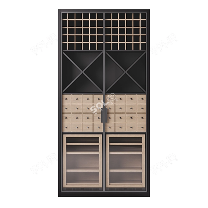  Russian Wine Cabinet Case 3D model image 2