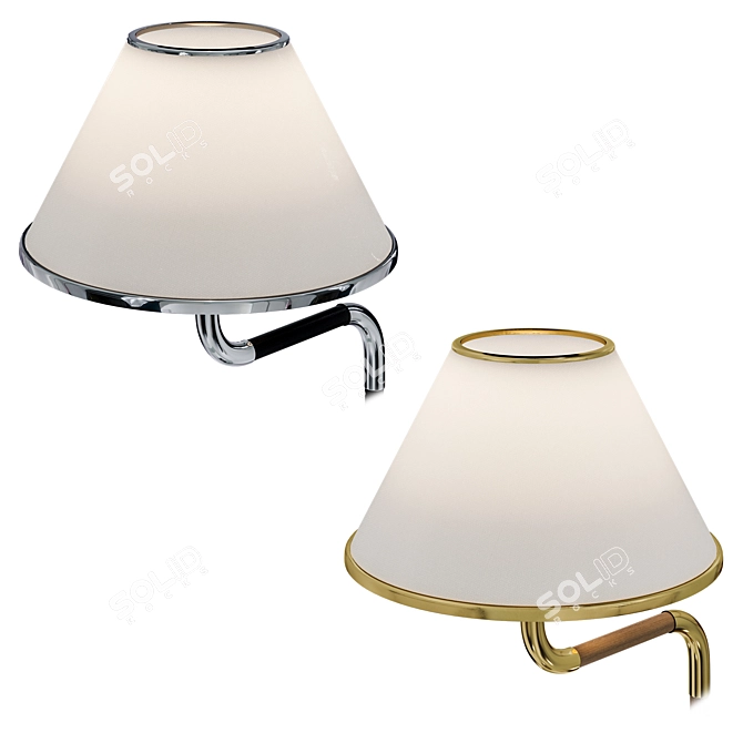 Rigby Medium Bridge Arm Floor Lamp 3D model image 2