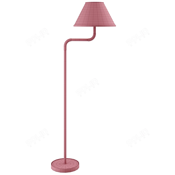 Rigby Medium Bridge Arm Floor Lamp 3D model image 5