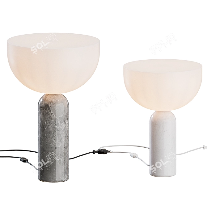 Minimalist Kizu Table Lamp Set 3D model image 2