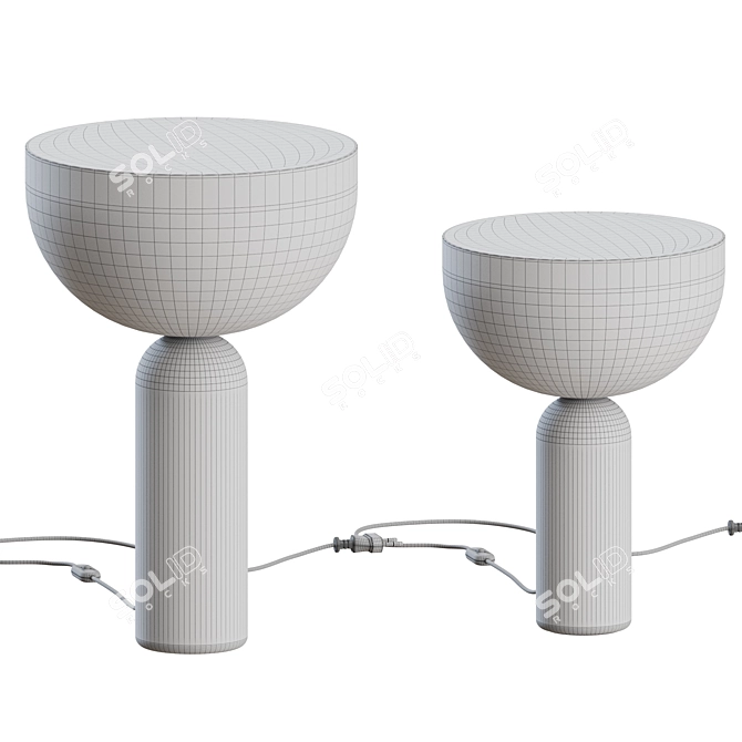 Minimalist Kizu Table Lamp Set 3D model image 4