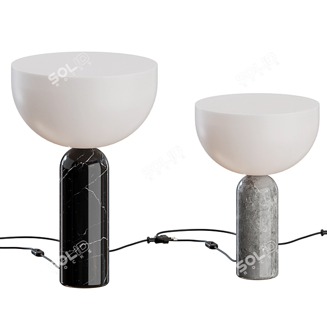 Minimalist Kizu Table Lamp Set 3D model image 5