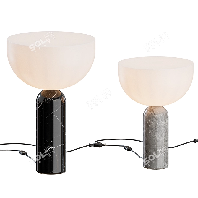 Minimalist Kizu Table Lamp Set 3D model image 6