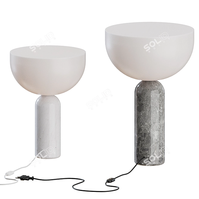 Minimalist Kizu Table Lamp Set 3D model image 7