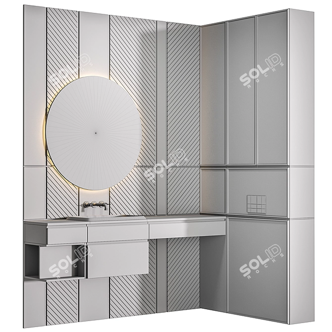 Modern Customizable Bathroom Furniture 3D model image 3