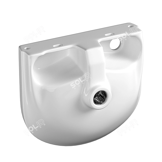 Porcelain Mini Sink Sanita Lada 3D model image 2