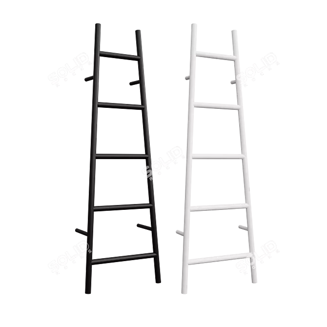 Modern Ladder Towel Warmer Set 3D model image 2