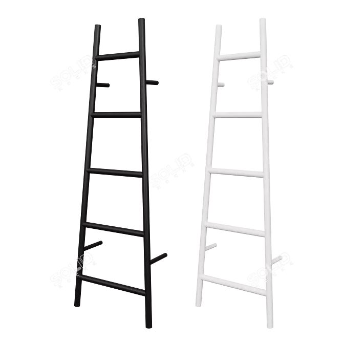 Modern Ladder Towel Warmer Set 3D model image 3