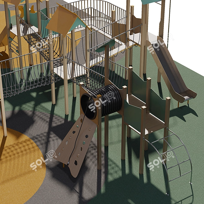 Children's Playground 3D Model 3D model image 3