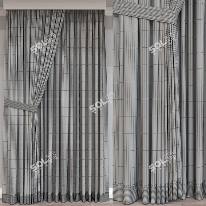 Vray and Corona Curtain Set 3D model image 4