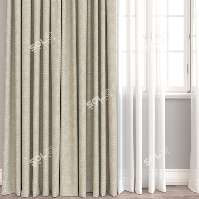 Versatile 3D Curtain Model - 136948 Polys 3D model image 2