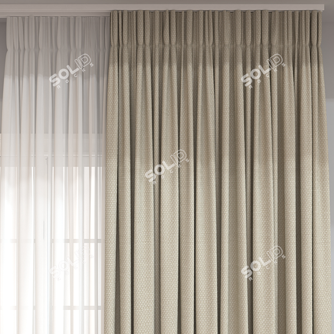 Versatile 3D Curtain Model - 136948 Polys 3D model image 3