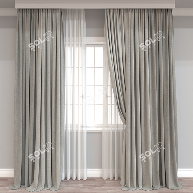 Minimalist Curtain 3D Models 3D model image 1