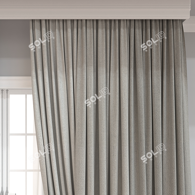 Minimalist Curtain 3D Models 3D model image 3