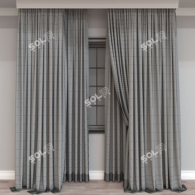 Minimalist Curtain 3D Models 3D model image 4