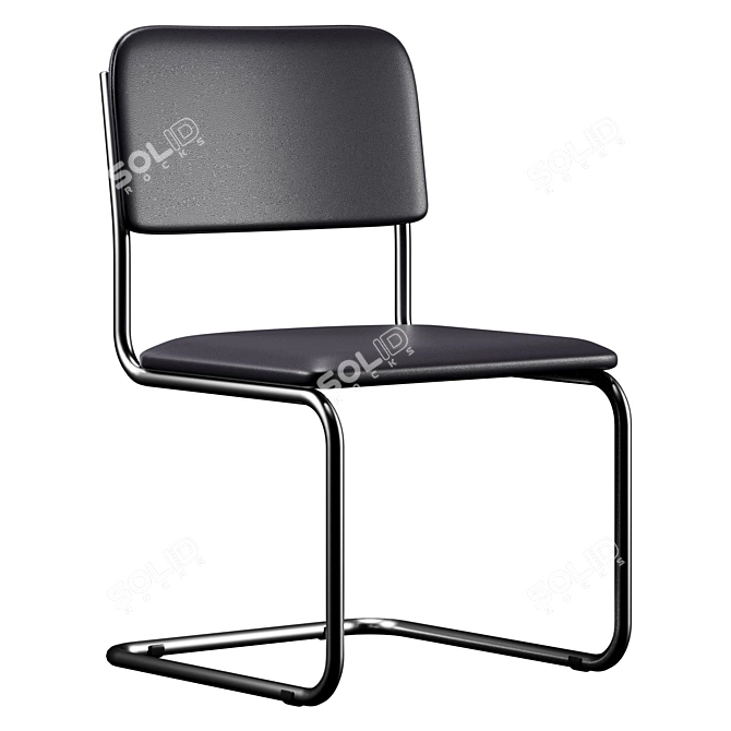 Sleek Modern Visitor Chair 3D model image 2