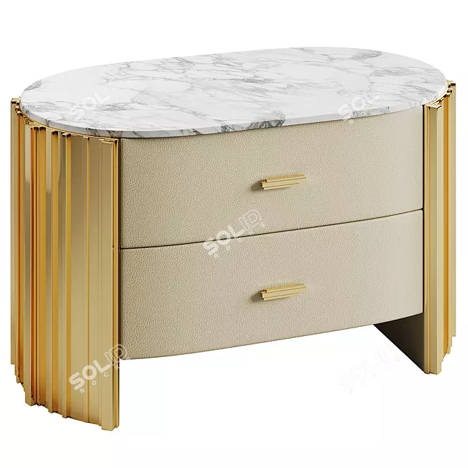 Luxurious Empire Nightstand by LUXXU 3D model image 1