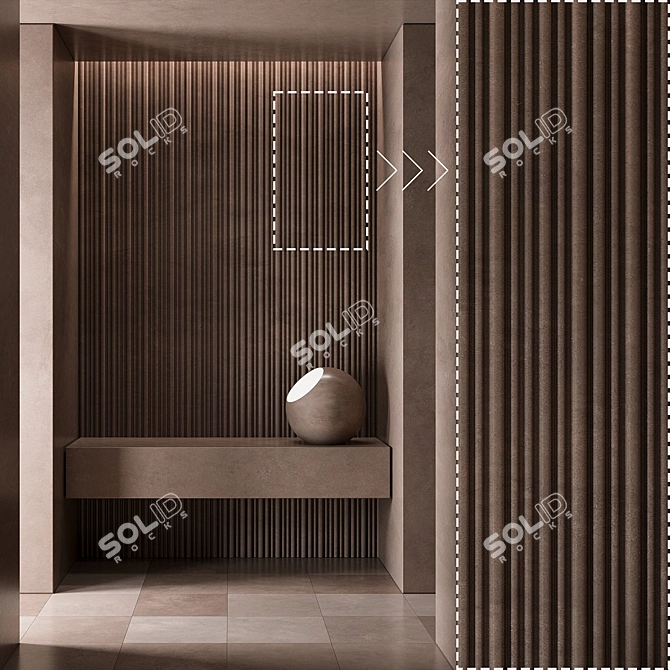 Luxury Marble Stone Panels Kit 3D model image 2