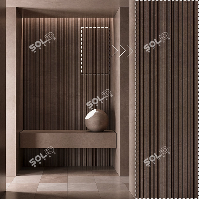 Luxury Marble Stone Panels Kit 3D model image 3