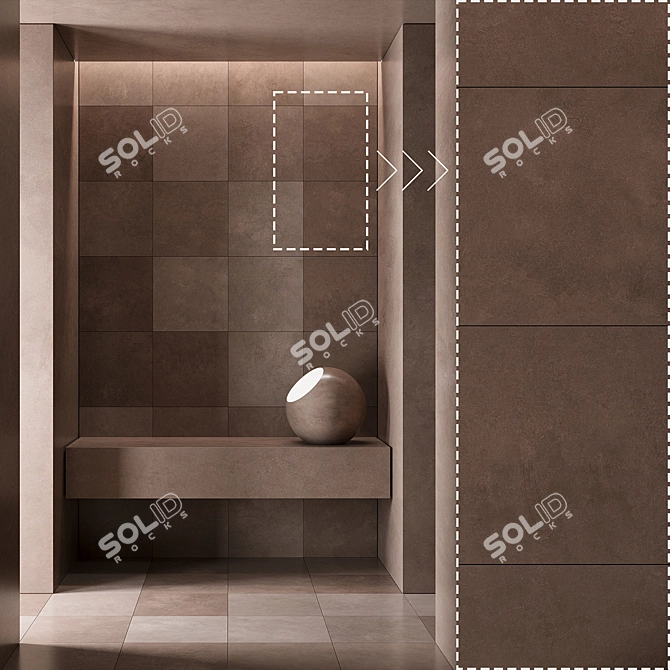 Luxury Marble Stone Panels Kit 3D model image 4