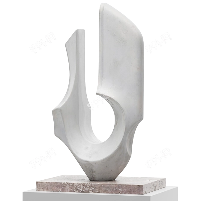 Halifax Red Marble Decor Sculpture 3D model image 2