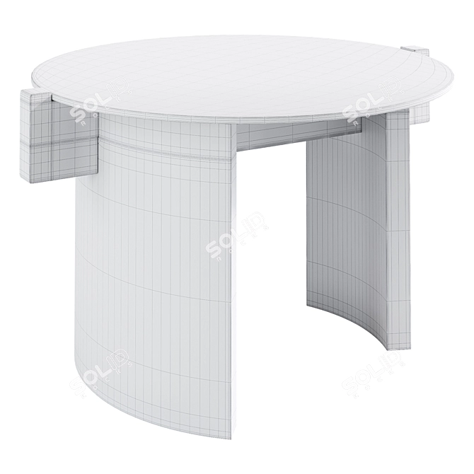 Bronze Glass Flow Coffee Table 3D model image 4