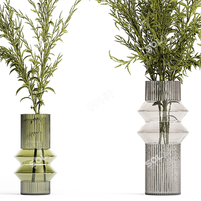 Spring Blossom Eco Vase Set 3D model image 4