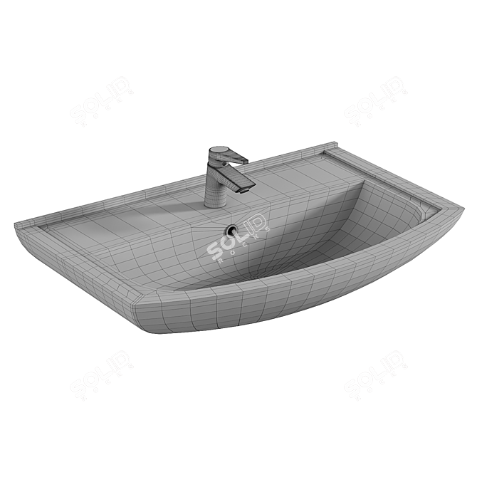 DIWO Dmitrov 0113 White Sink 3D model image 3