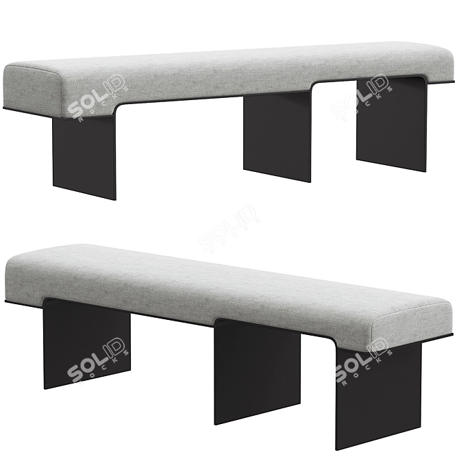 Anees KONYA Bench: Sleek Elegance 3D model image 1