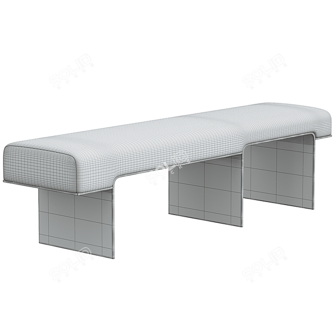 Anees KONYA Bench: Sleek Elegance 3D model image 4