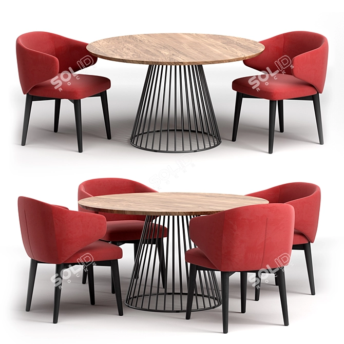 Fargo Chair & Bernard Table 3D model image 1