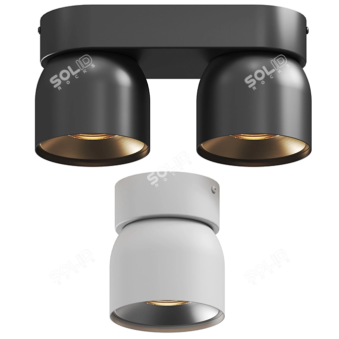 Nordlux Pitcher 2-Light Ceiling spotlight 3D model image 1