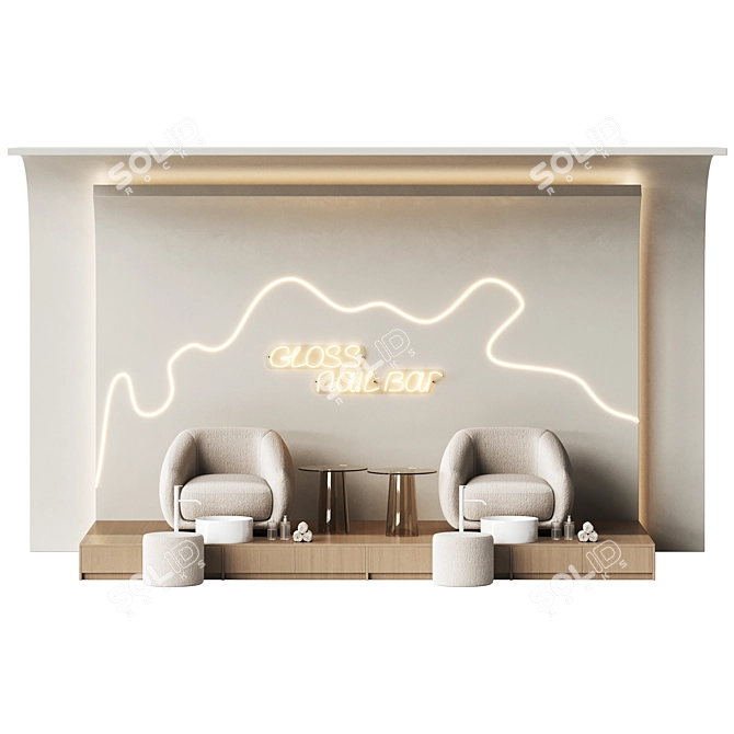 Luxury Pedicure Salon Scene 3D model image 2