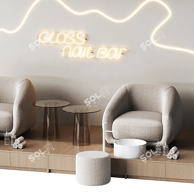 Luxury Pedicure Salon Scene 3D model image 3