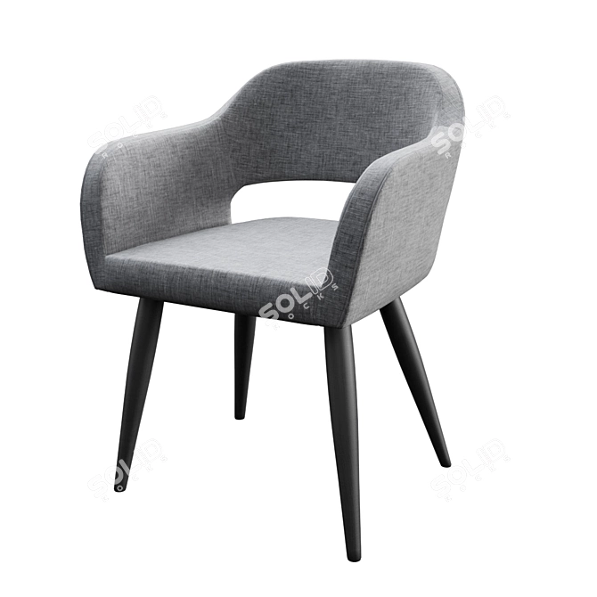 Odar-3 Dining Chair Modern Gray 3D model image 4