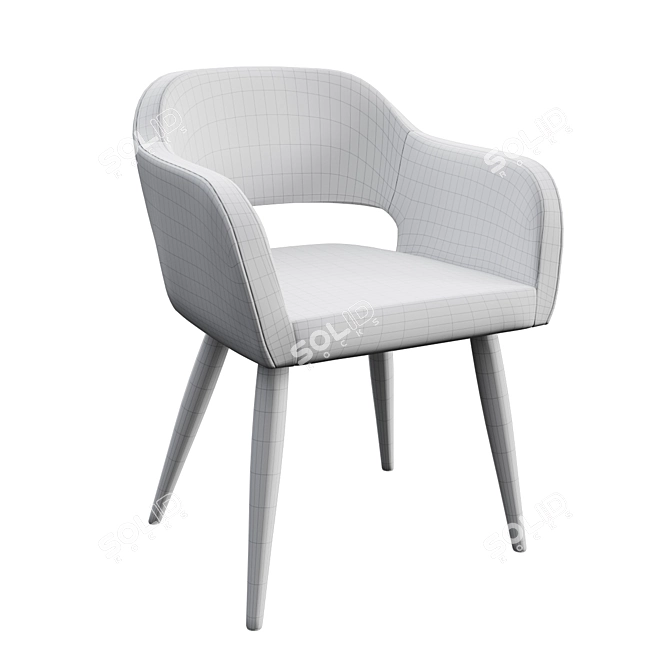 Odar-3 Dining Chair Modern Gray 3D model image 6