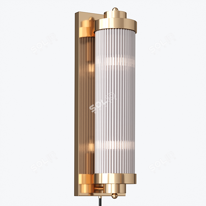 Modern Pillar Plug-In Wall Sconce 3D model image 1