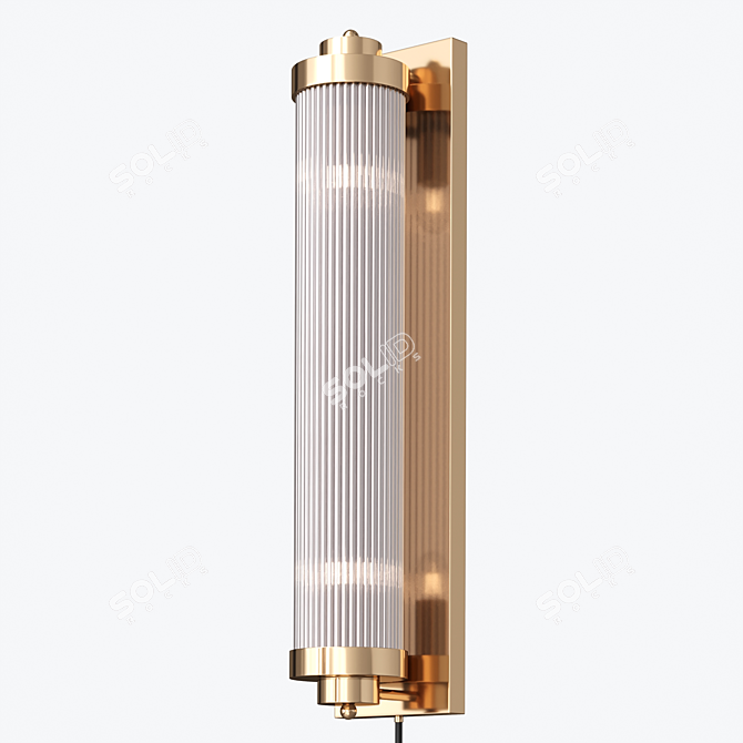 Modern Pillar Plug-In Wall Sconce 3D model image 2
