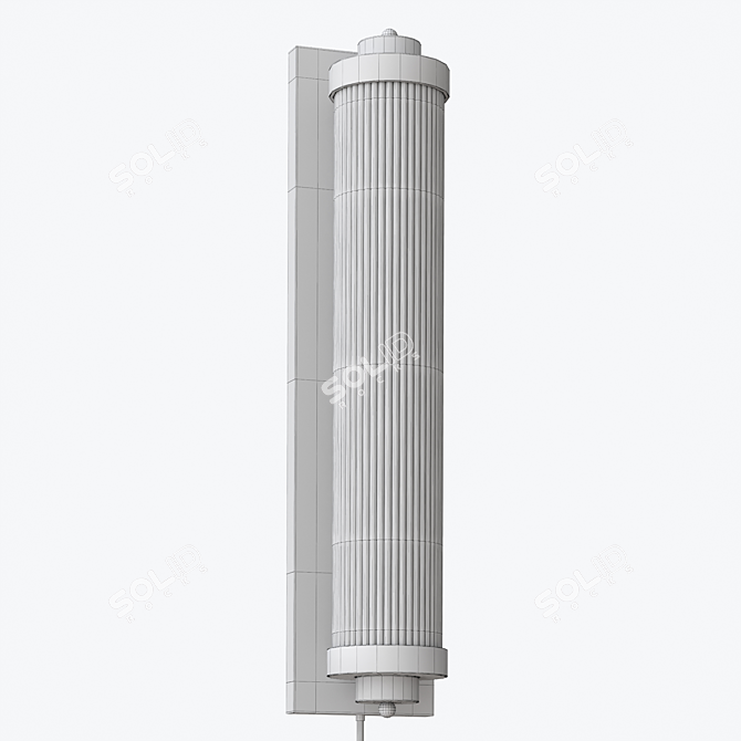 Modern Pillar Plug-In Wall Sconce 3D model image 3